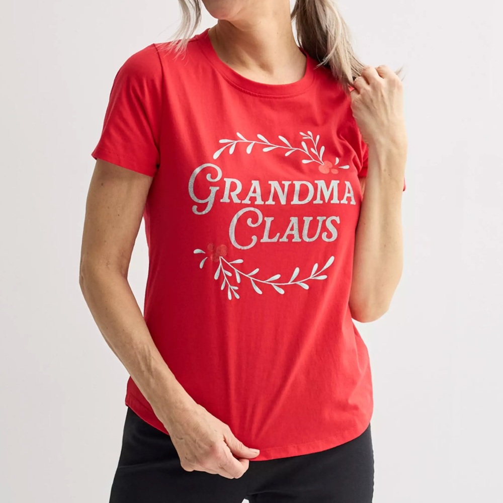 Red 'Grandma Claus' Tee - Picture 2 of 4